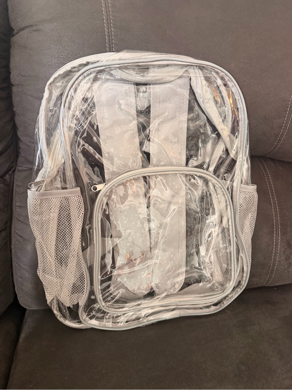 Clear PVC Backpack Organizer – grey